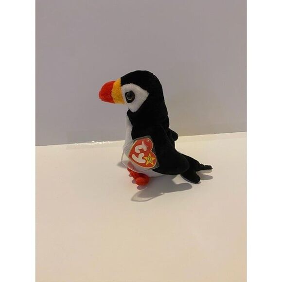 Ty 1997 The Beanie Baby Puffer the Puffin PVC Fill Stuffed Toy - Picture 3 of 8